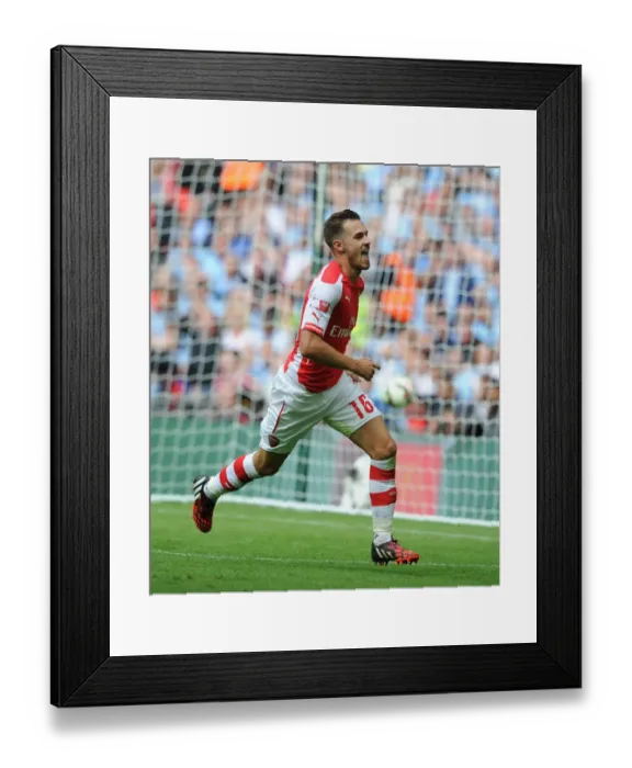 Framed Print : Aaron Ramsey's Brace: Arsenal Defeats Manchester City in FA Community Shield Showdown