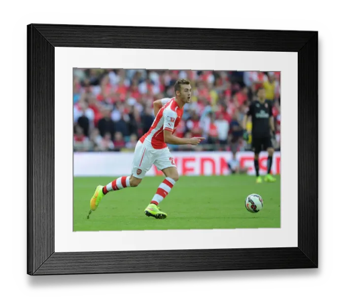 Framed Print : Calum Chambers in Action: Arsenal vs Manchester City - FA Community Shield 2014 / 15