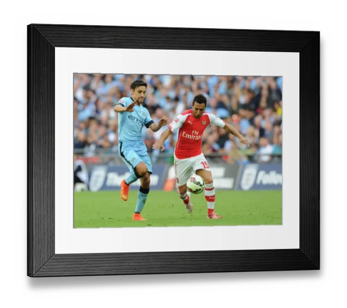 Framed Print : Clash of Midfield Maestros: Santi Cazorla vs. Jesus Navas (Arsenal vs. Manchester City - FA Community Shield 2014 / 15) Framed Print : Clash of Midfield Maestros: Santi Cazorla vs. Jesus Navas (Arsenal vs. Manchester City - FA Community Shield 2014 / 15)