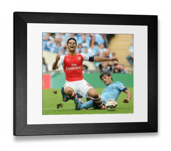 Framed Print : Clash of Titans: Arteta vs. Silva - Arsenal vs. Manchester City, FA Community Shield 2014 Framed Print : Clash of Titans: Arteta vs. Silva - Arsenal vs. Manchester City, FA Community Shield 2014