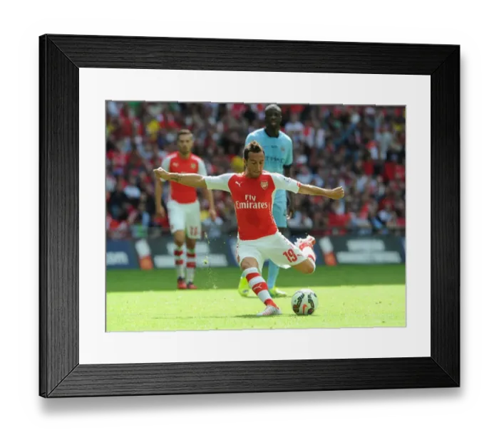 Framed Print : Santi Cazorla Scores the Opener: Arsenal vs. Manchester City - FA Community Shield 2014 / 15 Framed Print : Santi Cazorla Scores the Opener: Arsenal vs. Manchester City - FA Community Shield 2014 / 15