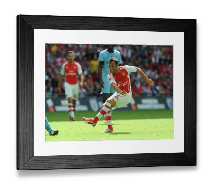 Framed Print : Santi Cazorla Scores the Opener: Arsenal Takes the Lead Against Manchester City - FA Community Shield 2014 / 15 Framed Print : Santi Cazorla Scores the Opener: Arsenal Takes the Lead Against Manchester City - FA Community Shield 2014 / 15