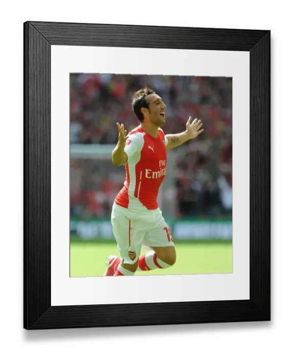 Framed Print : Santi Cazorla Scores the Opener: Arsenal's FA Community Shield Victory over Manchester City (2014 / 15) Framed Print : Santi Cazorla Scores the Opener: Arsenal's FA Community Shield Victory over Manchester City (2014 / 15)