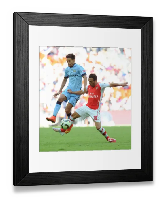 Framed Print : Clash of Titans: Cazorla vs. Navas in the FA Community Shield Showdown Framed Print : Clash of Titans: Cazorla vs. Navas in the FA Community Shield Showdown