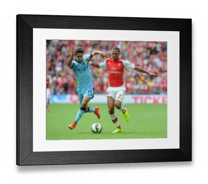 Framed Print : Clash at Wembley: Gibbs vs. Navas - Arsenal vs. Manchester City, FA Community Shield 2014 / 15 Framed Print : Clash at Wembley: Gibbs vs. Navas - Arsenal vs. Manchester City, FA Community Shield 2014 / 15