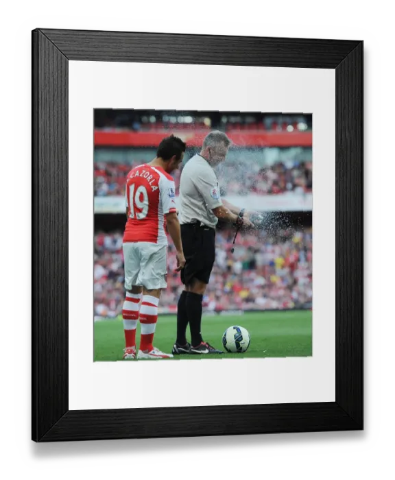 Framed Print : Arsenal vs. Crystal Palace: Ref's Vanishing Spray Surprises Santi Cazorla Framed Print : Arsenal vs. Crystal Palace: Ref's Vanishing Spray Surprises Santi Cazorla