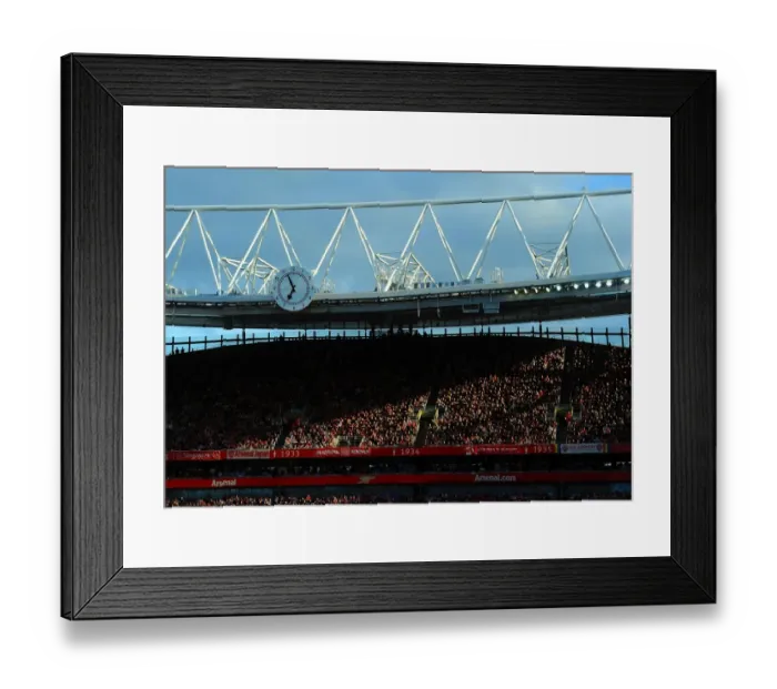 Framed Print : Clock End at Emirates Stadium: Arsenal vs Crystal Palace, Premier League 2014 / 15 Framed Print : Clock End at Emirates Stadium: Arsenal vs Crystal Palace, Premier League 2014 / 15