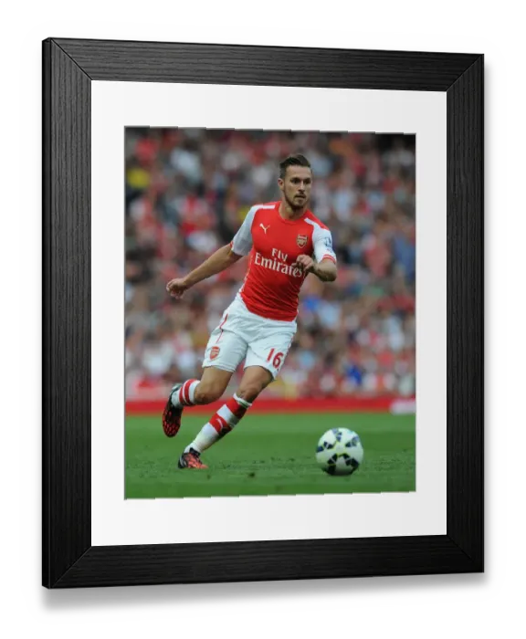 Framed Print : Aaron Ramsey in Action: Arsenal vs Crystal Palace, Premier League 2014 / 15