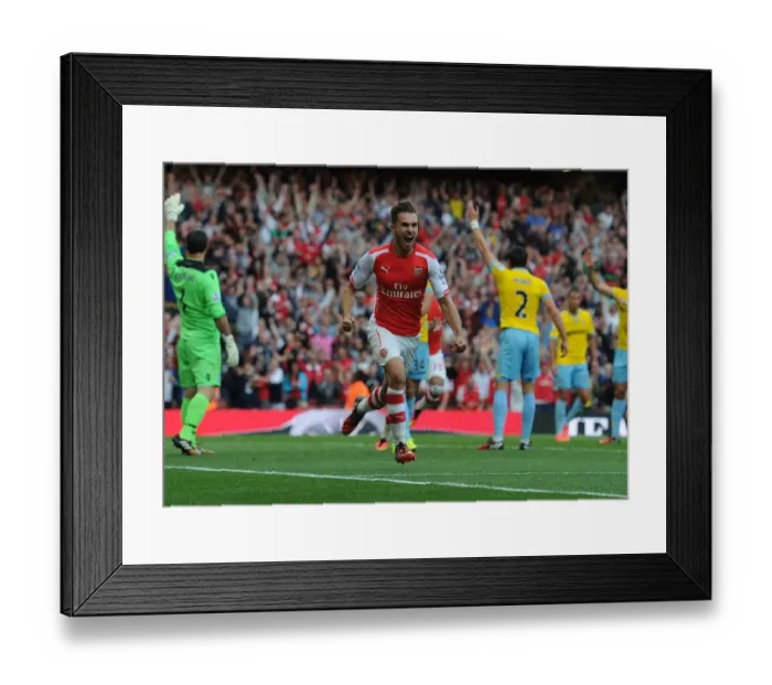 Framed Print : Aaron Ramsey Scores His Second Goal Against Crystal Palace (2014 / 15) - Arsenal's Triumph at Emirates Stadium Framed Print : Aaron Ramsey Scores His Second Goal Against Crystal Palace (2014 / 15) - Arsenal's Triumph at Emirates Stadium