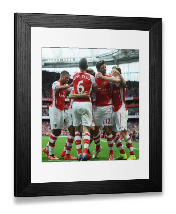 Framed Print : Arsenal Celebrate Aaron Ramsey's Goal Against Crystal Palace (2014 / 15) Framed Print : Arsenal Celebrate Aaron Ramsey's Goal Against Crystal Palace (2014 / 15)