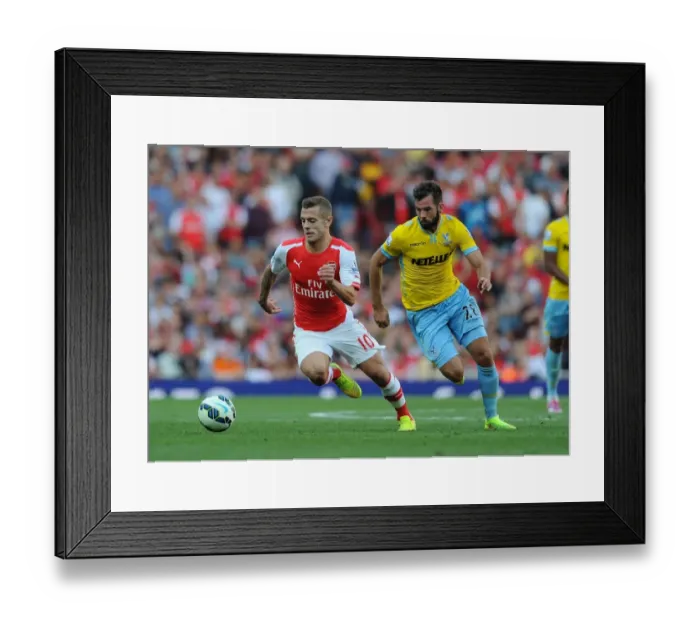 Framed Print : Jack Wilshere Outmaneuvers Joe Ledley: Arsenal vs Crystal Palace, Premier League 2014 / 15 Framed Print : Jack Wilshere Outmaneuvers Joe Ledley: Arsenal vs Crystal Palace, Premier League 2014 / 15