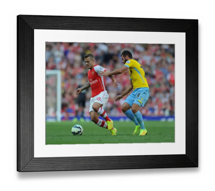 Framed Print : Jack Wilshere Outsmarts Joe Ledley: Arsenal vs Crystal Palace, Premier League 2014 / 15 - Wilshere's Slick Move Past Ledley