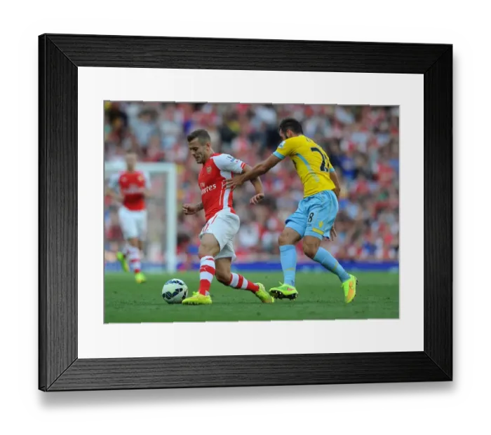 Framed Print : Jack Wilshere's Dazzling Skill: Outmaneuvering Joe Ledley for Arsenal vs Crystal Palace in the Premier League, 2014 / 15 Framed Print : Jack Wilshere's Dazzling Skill: Outmaneuvering Joe Ledley for Arsenal vs Crystal Palace in the Premier League, 2014 / 15