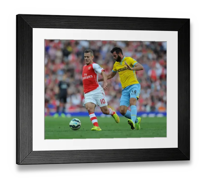 Framed Print : Jack Wilshere vs Joe Ledley: Battle in the Midfield - Arsenal vs Crystal Palace, Premier League 2014 / 15 Framed Print : Jack Wilshere vs Joe Ledley: Battle in the Midfield - Arsenal vs Crystal Palace, Premier League 2014 / 15