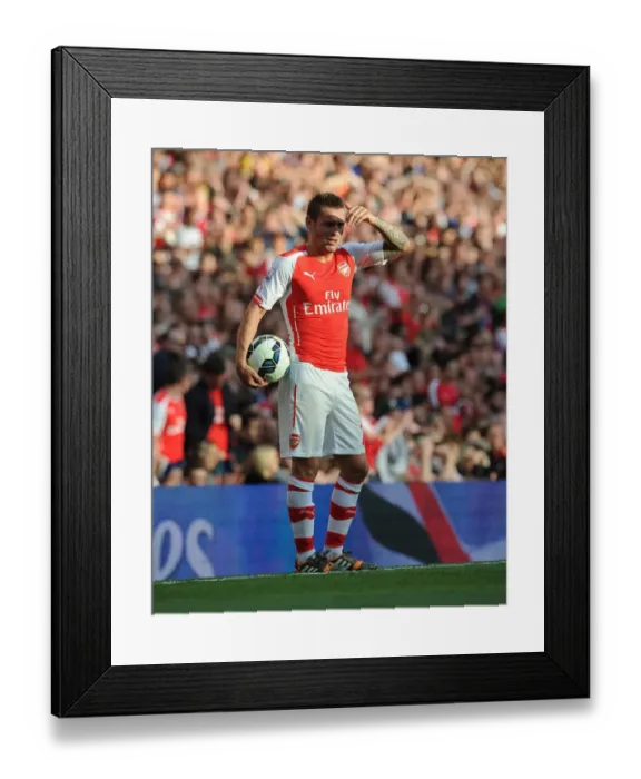 Framed Print : Mathieu Debuchy in Action: Arsenal vs Crystal Palace, Premier League 2014 / 15