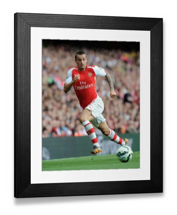 Framed Print : Mathieu Debuchy in Action: Arsenal vs Crystal Palace, Premier League 2014 / 15
