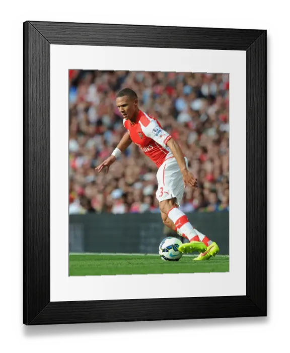 Framed Print : Kieran Gibbs (Arsenal). Arsenal 2: 1 Crystal Palace. Barclays Premier League. Emirates Stadium