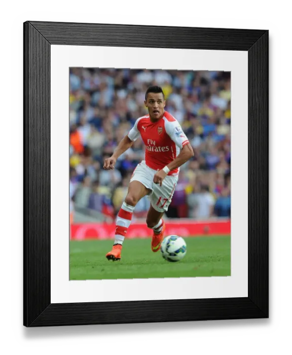 Framed Print : Alexis Sanchez: Arsenal's Dynamic Force Against Crystal Palace, Premier League 2014 / 15