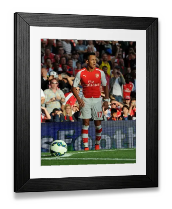 Framed Print : Alexis Sanchez: In Action for Arsenal in Premier League Clash Against Crystal Palace (2014 / 15)