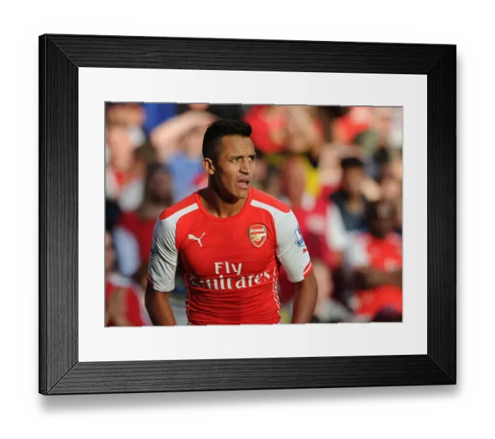 Framed Print : Alexis Sanchez: Arsenal's Star Player in Action against Crystal Palace, Premier League 2014 / 15