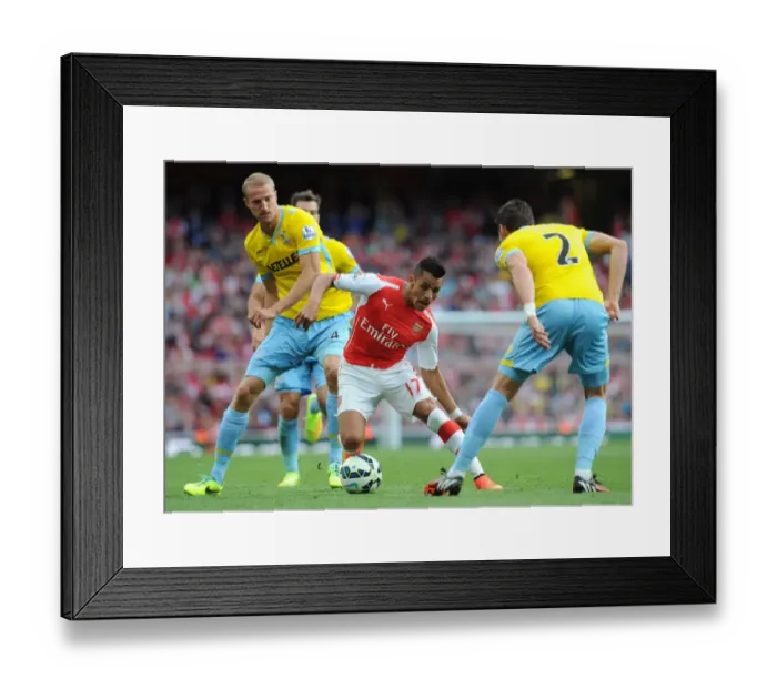 Framed Print : Clash at Emirates: Sanchez vs. Hangeland and Ward (Arsenal vs. Crystal Palace, 2014 / 15)