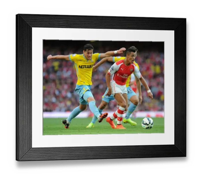 Framed Print : Intense Face-Off: Alexis Sanchez vs. Joel Ward in Premier League Battle Framed Print : Intense Face-Off: Alexis Sanchez vs. Joel Ward in Premier League Battle