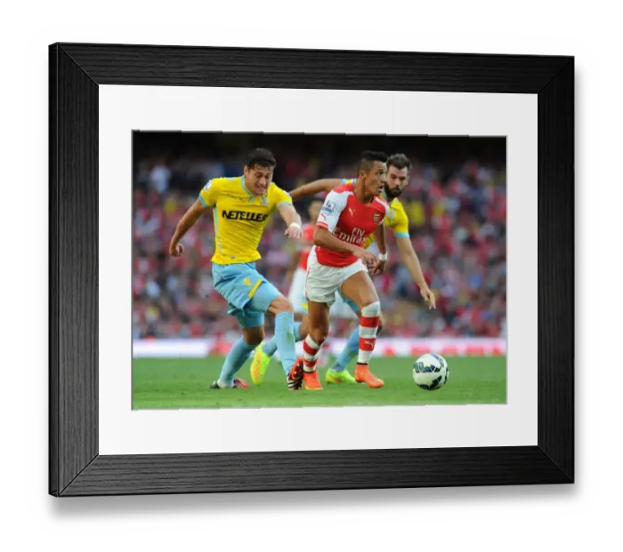 Framed Print : Intense Rivalry: Sanchez vs. Ward - Arsenal vs. Crystal Palace Face-Off
