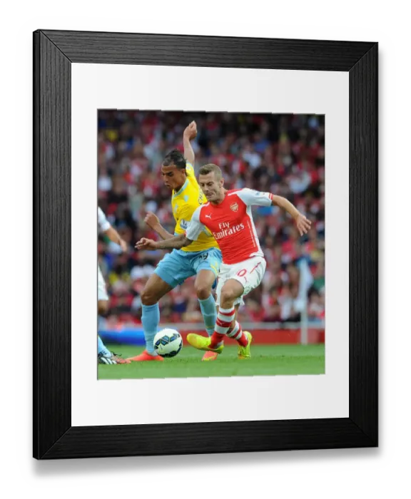 Framed Print : Jack Wilshere (Arsenal) Maroaune Chamakh (Palace). Arsenal 2: 1 Crystal Palace. Barclays Framed Print : Jack Wilshere (Arsenal) Maroaune Chamakh (Palace). Arsenal 2: 1 Crystal Palace. Barclays