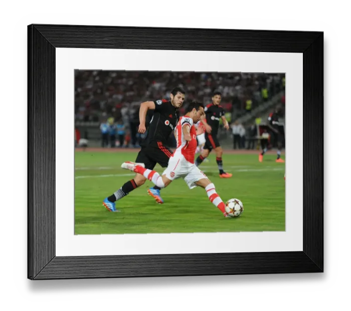 Framed Print : Santi Cazorla Faces Off Against Pedro Franco: Tense Moment from Arsenal's UEFA Champions League Clash with Besiktas Framed Print : Santi Cazorla Faces Off Against Pedro Franco: Tense Moment from Arsenal's UEFA Champions League Clash with Besiktas