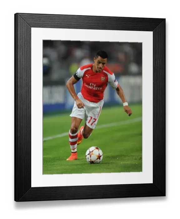 Framed Print : Alexis Sanchez Fuels Arsenal's UEFA Champions League Assault against Besiktas, Istanbul 2014