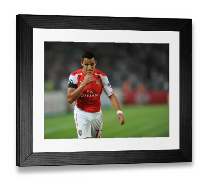 Framed Print : Alexis Sanchez: Arsenal's Champions League Warrior Against Besiktas (2014) Framed Print : Alexis Sanchez: Arsenal's Champions League Warrior Against Besiktas (2014)