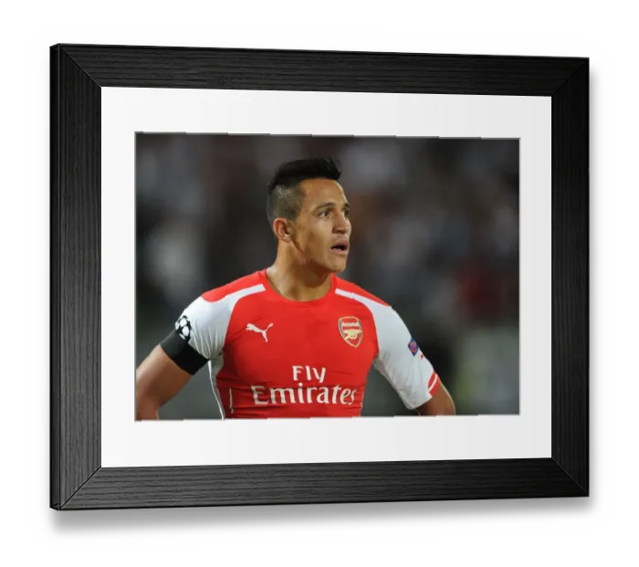 Framed Print : Alexis Sanchez: Arsenal's Champion in Action against Besiktas, UEFA Champions League 2014