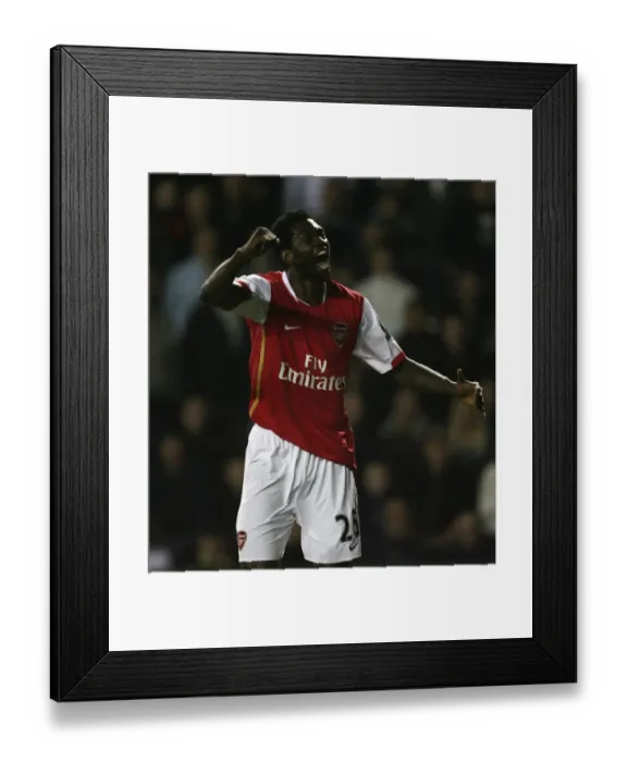 Framed Print : Adebayor's Brace: Arsenal's Dominant 6-2 Win Over Derby in the Premier League