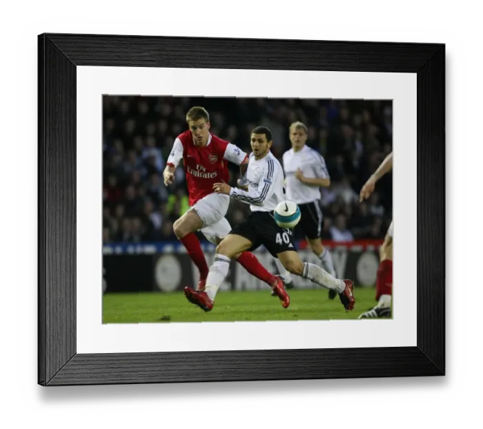 Framed Print : Nicklas Bendtner (Arsenal) Hossam Ghaly (Derby)