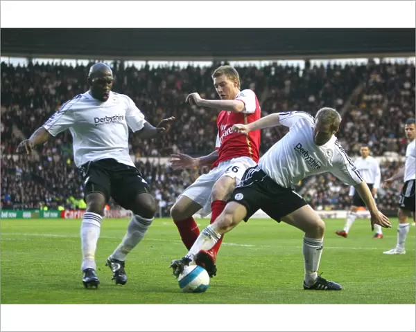 Nicklas Bendtner (Arsenal) Darren Moore and Andy Todd (Derby)