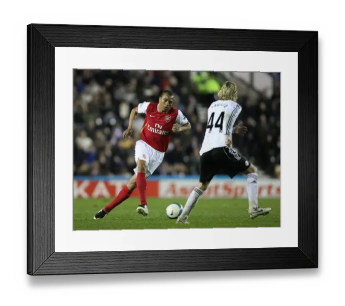 Framed Print : Gilberto (Arsenal) Robbie Savage (Derby)