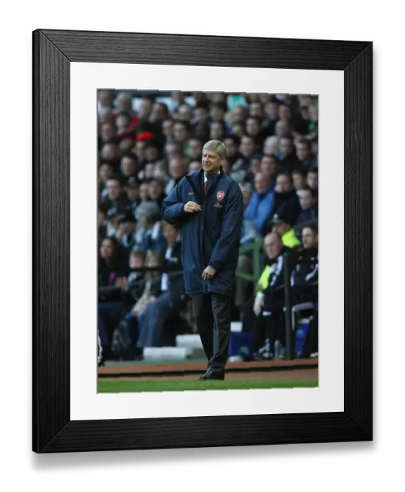 Framed Print : Arsene Wenger in Shock: Arsenal's Historic 6-2 Victory Over Derby, 2008
