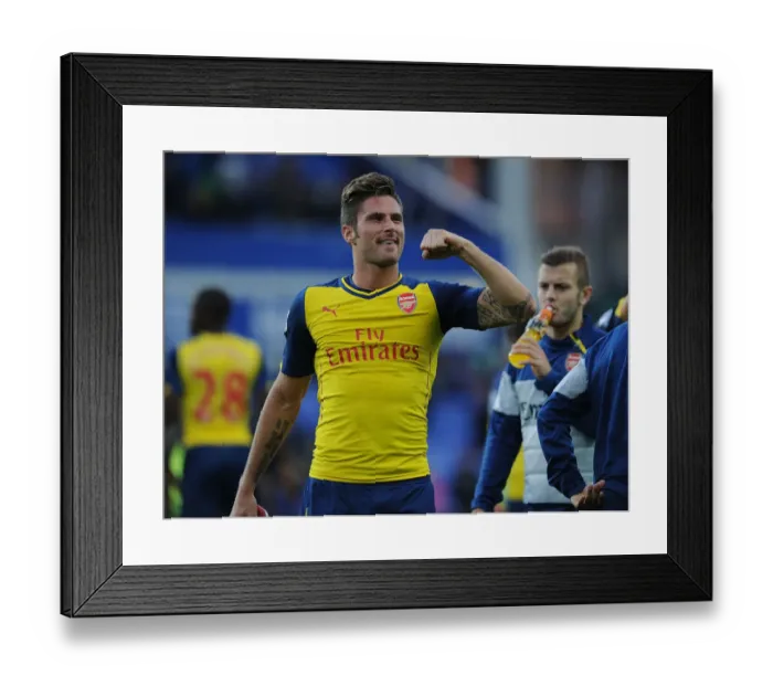 Framed Print : Giroud's Goal: Everton vs. Arsenal, Premier League 2014 / 15 Framed Print : Giroud's Goal: Everton vs. Arsenal, Premier League 2014 / 15