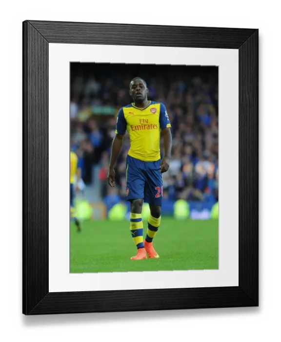 Framed Print : Joel Campbell in Action: Everton vs. Arsenal, Premier League 2014 / 15