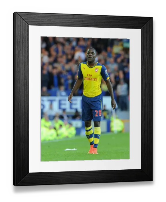 Framed Print : Joel Campbell in Action: Everton vs. Arsenal, Premier League 2014 / 15
