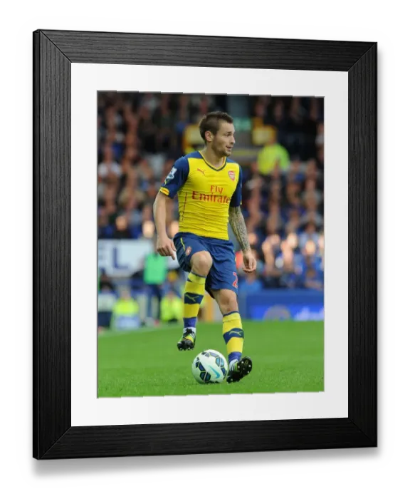 Framed Print : Mathieu Debuchy in Action: Arsenal vs. Everton, 2014 / 15 Premier League