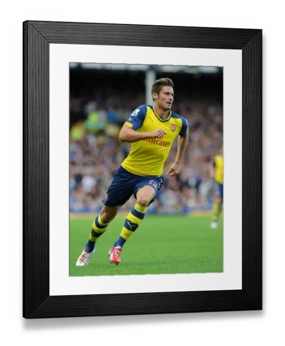 Framed Print : Olivier Giroud in Action: Arsenal vs. Everton, Premier League 2014 / 15