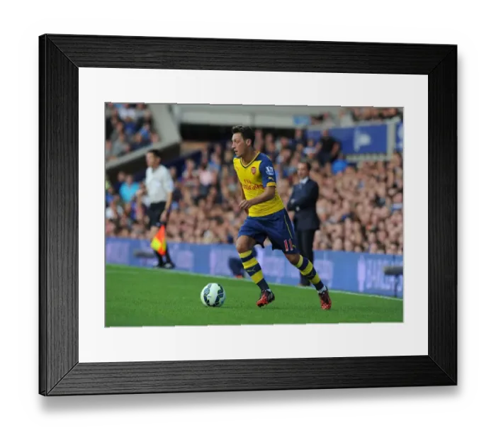 Framed Print : Mesut Ozil in Action: Everton vs. Arsenal, Premier League 2014 / 15 Framed Print : Mesut Ozil in Action: Everton vs. Arsenal, Premier League 2014 / 15