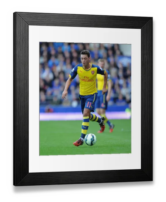 Framed Print : Mesut Ozil in Action: Everton vs. Arsenal, Premier League 2014 / 15