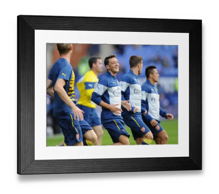 Framed Print : Mesut Ozil: Gearing Up for Battle - Everton vs Arsenal, Premier League 2014 / 15
