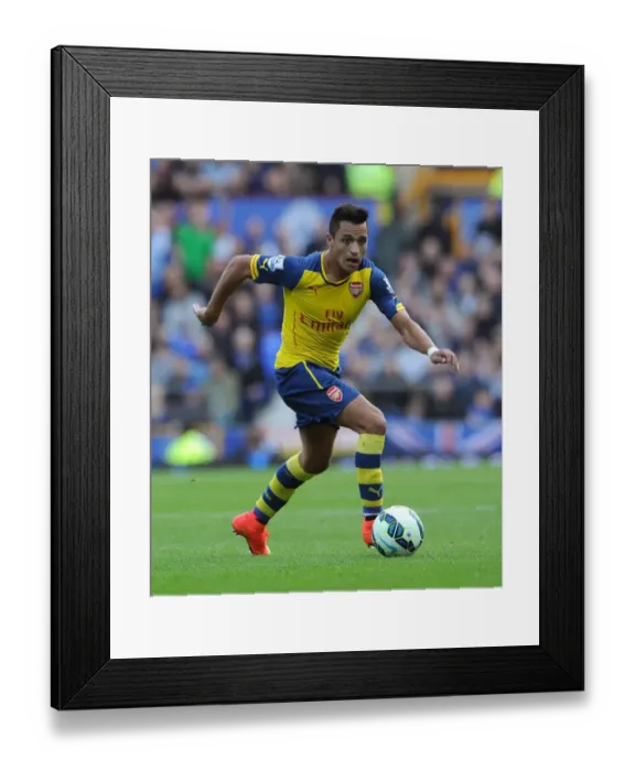 Framed Print : Alexis Sanchez: In Action Against Everton in the 2014 / 15 Premier League