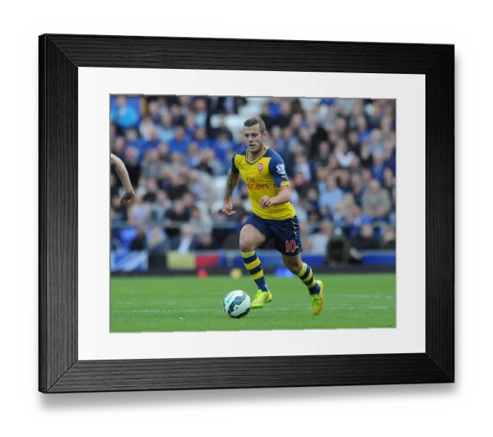 Framed Print : Jack Wilshere: In Action Against Everton in Premier League 2014 / 15