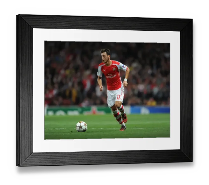 Framed Print : Mesut Ozil (Arsenal). Arsenal 1: 0 Besiktas. UEFA Champions League Qualifier 2nd leg Framed Print : Mesut Ozil (Arsenal). Arsenal 1: 0 Besiktas. UEFA Champions League Qualifier 2nd leg