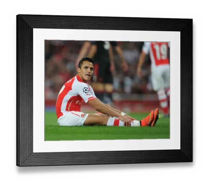 Framed Print : Alexis Sanchez in Action: Arsenal FC vs Besiktas JK, UEFA Champions League Qualifiers (2014) Framed Print : Alexis Sanchez in Action: Arsenal FC vs Besiktas JK, UEFA Champions League Qualifiers (2014)