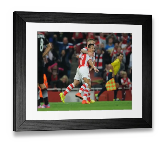 Framed Print : Alexis Sanchez's Goal: Arsenal FC Secures Champions League Spot vs Besiktas JK